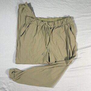Lululemon Green Joggers Size 14 Drawstring Waist Athletic Women